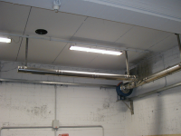 Ventilation system for forklift charging local 